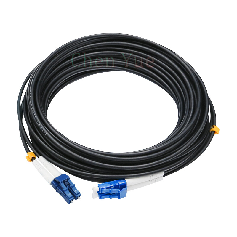 150M Black Armored Fiber Cable LC-LC UPC SM 9/125 Duplex Fiber Optic Patch Cord