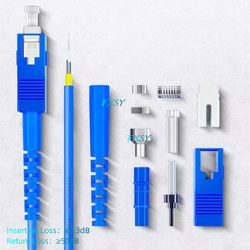 1m 2m 3m 5m 10m 15m SC/UPC to LC/UPC SM OS2 Armored Fiber Optic Patch Cord