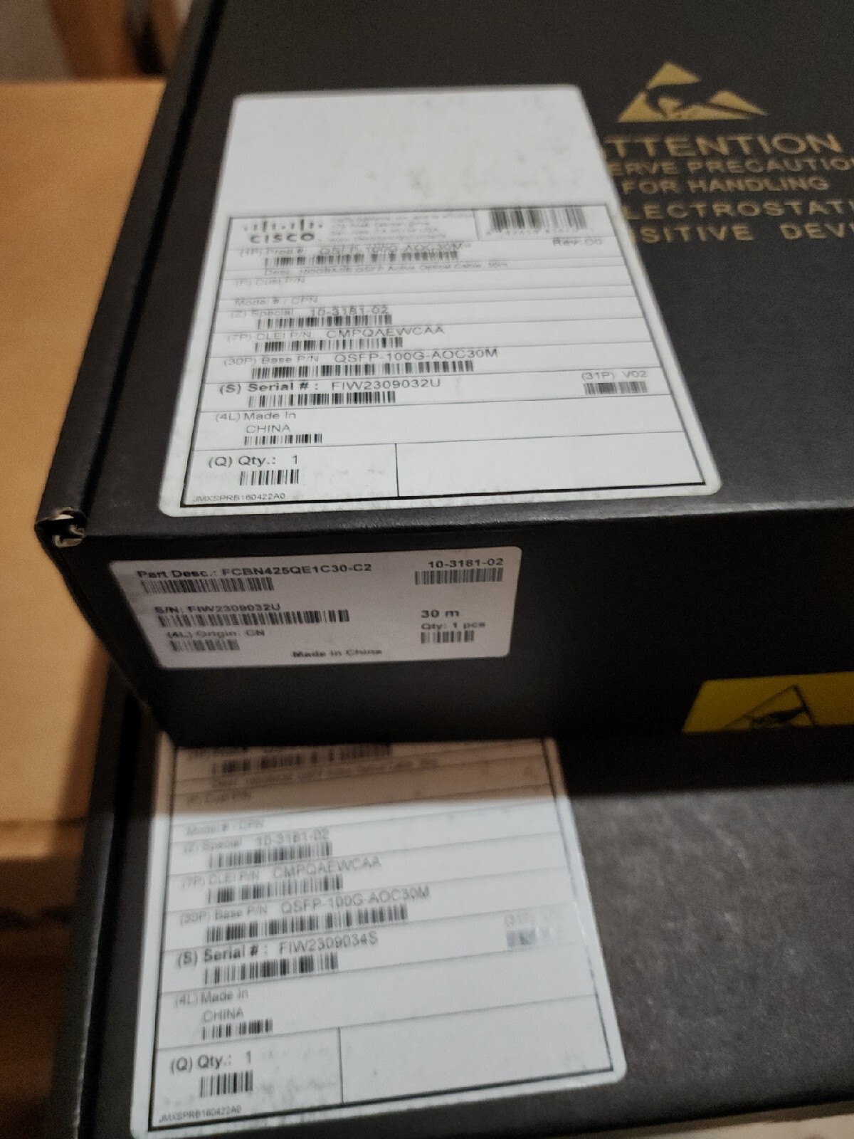 CISCO QSFP-100G-AOC25M Cisco 100GBase QSFP 25M AOC New Sealed Two Years Warranty