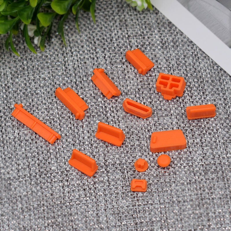 13pcs Laptop Dust Plug Set Headphone Jack USB RJ45 SATA HDMI VGA SD dust Cover