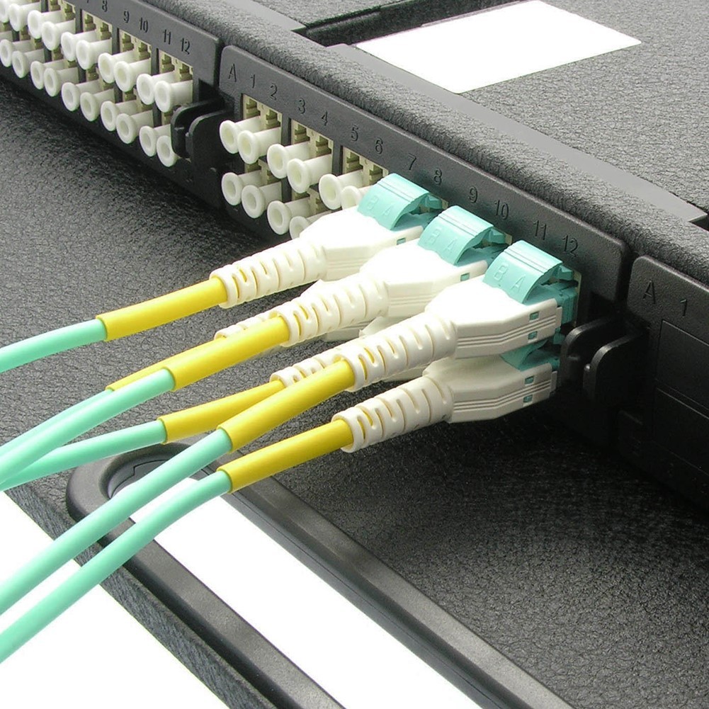 20M Uniboot LC UPC to LC UPC OM3 Multi Mode 50/125 Duplex Fiber Optic Cable Aqua