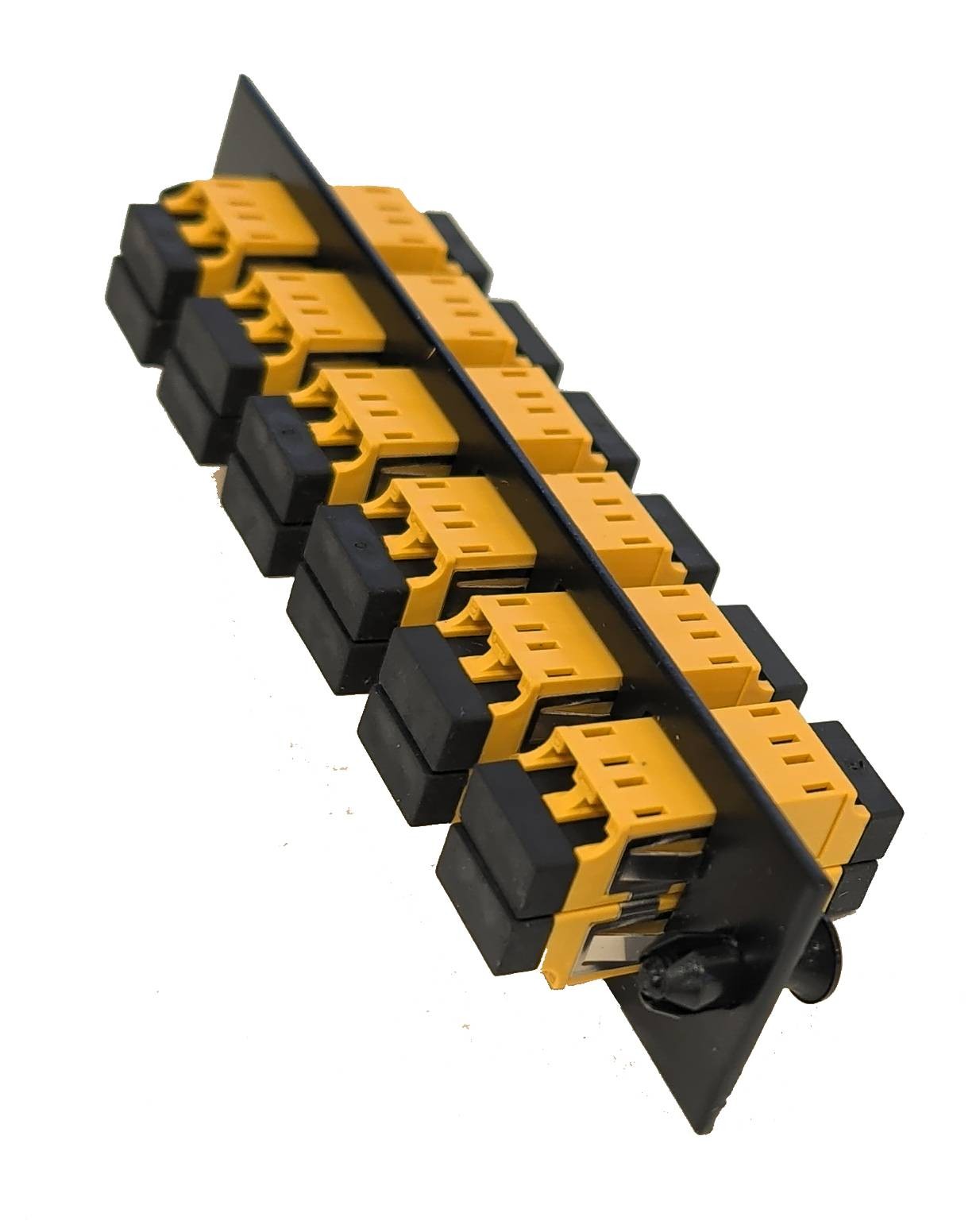 New Tyco 24 Fiber LC Secure Duplex Snap-in Adapter Plate MM/SM Yellow 1499703-2