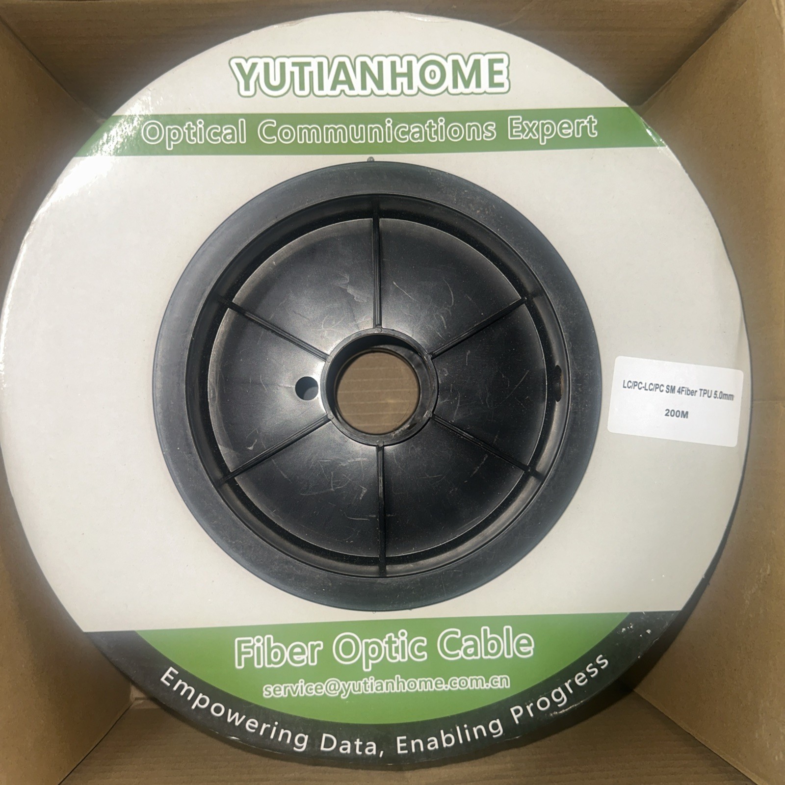 Yutianhome Fiber Optic Cable 1000ft/300m, LC/PC-LC/PC SM 4 Fiber TPU 5.0 mm READ