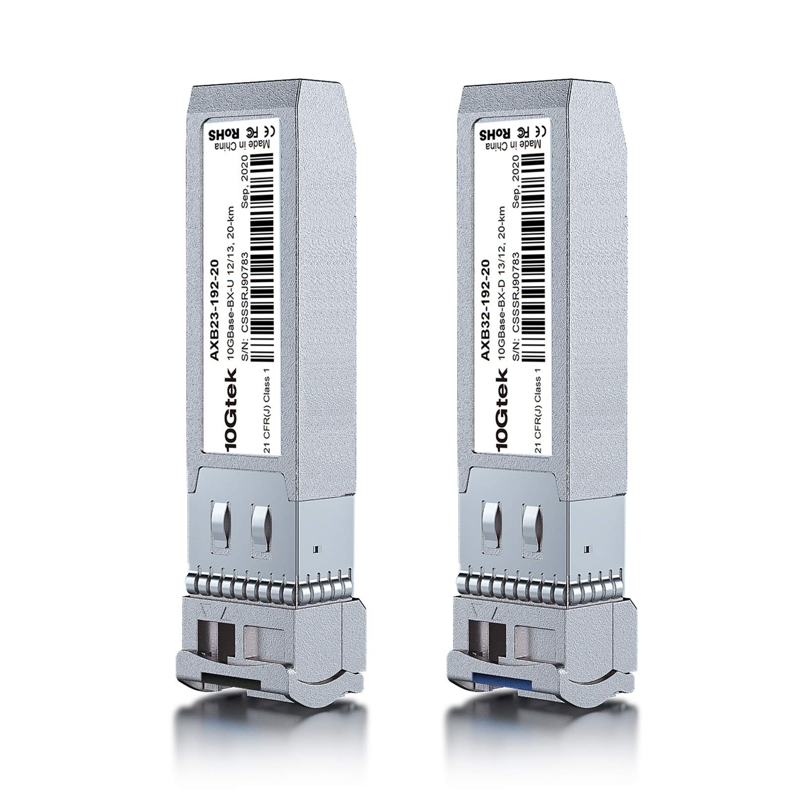 10Gtek a Pair of 10G SFP+ Bidi Transceiver, LC 11) 10G-Bidi: 20km, 1-Pair