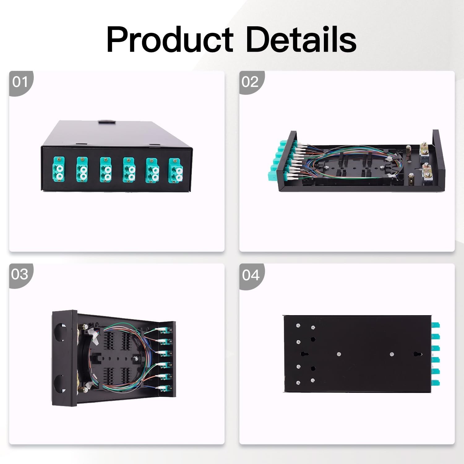 Durable 6 Port Duplex LGX Fiber Enclosure Kit: 12 Strand LC Pigtails Included