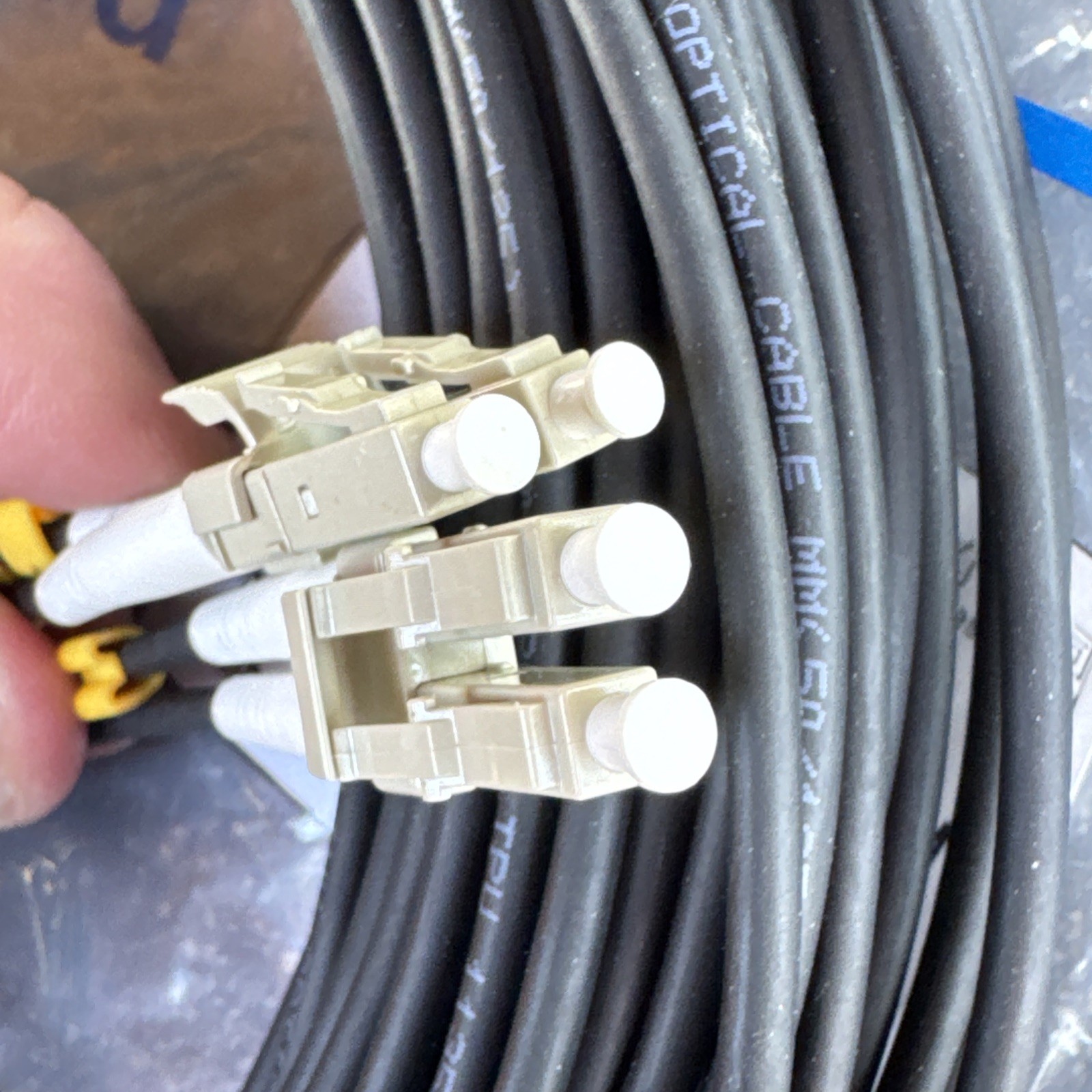 LC to LC 100Gbps OM4 Multimode Duplex Fiber Optic Patch Cord Jumper