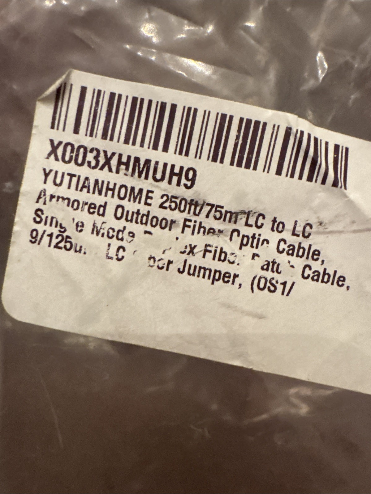 Yutianhome 250ft/75m LC to LC Armored Outdoor Fiber Optic Cable,