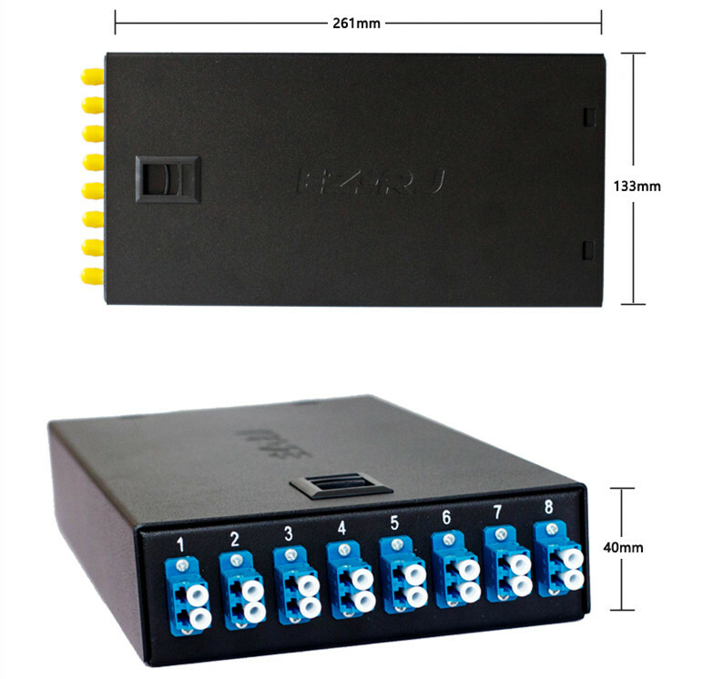 8-port FC fiber optic terminal box thickened 1.0MM full flange + pigtail