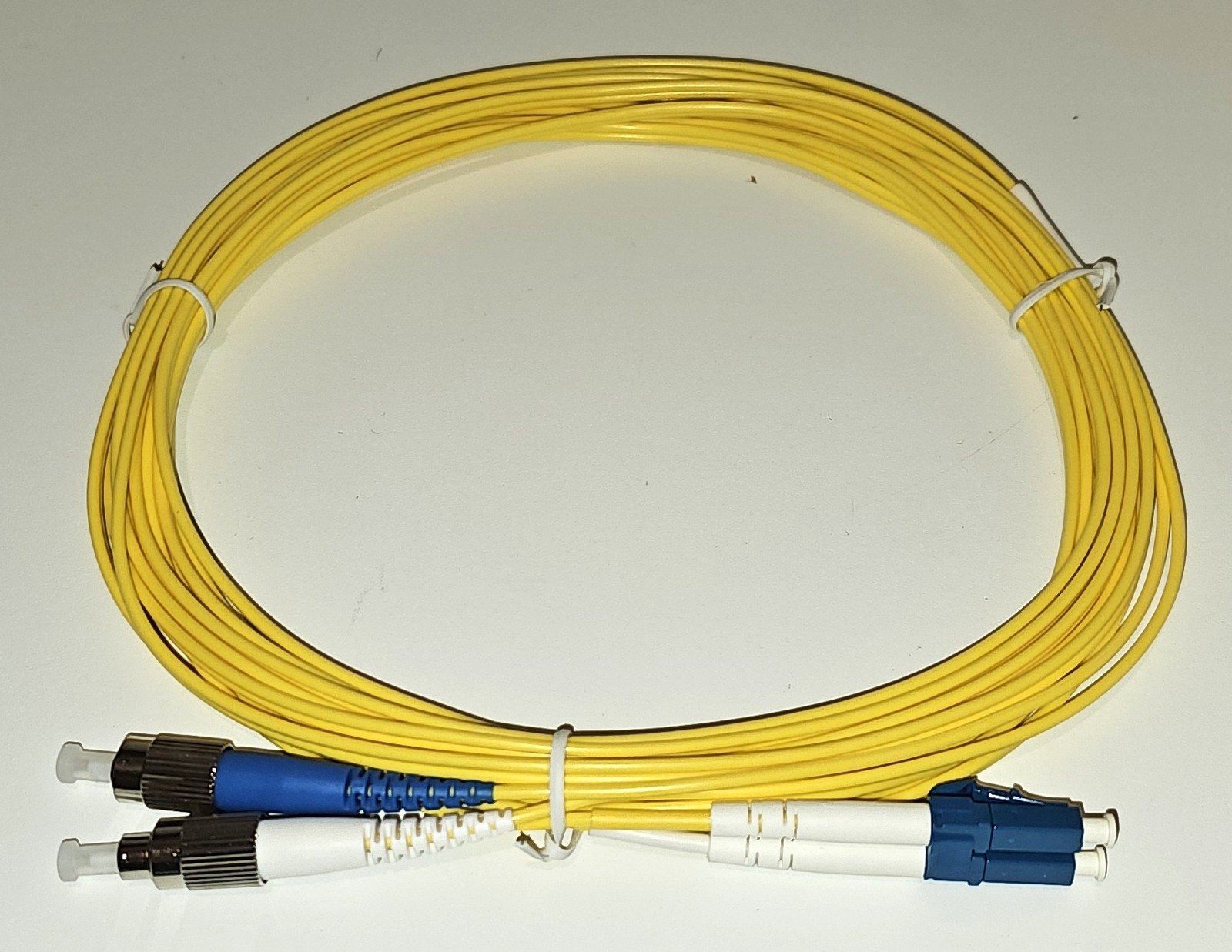 FC/UPC to LC/UPC OS2 9/125 Duplex Fiber Patch Cable 3m/5m