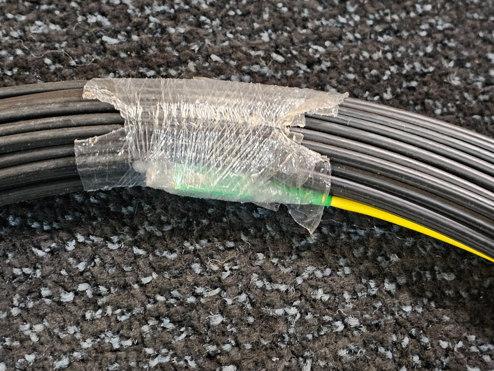 Corning D14401EB1R3150F 150-feet Flat Fiber Optic Drop Cable, Black Tone