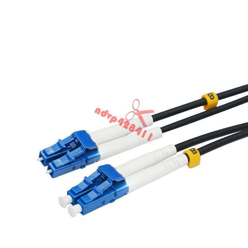 200M Black Armored Fiber Cable LC-LC UPC SM 9/125 Duplex Fiber Optic Patch Cord