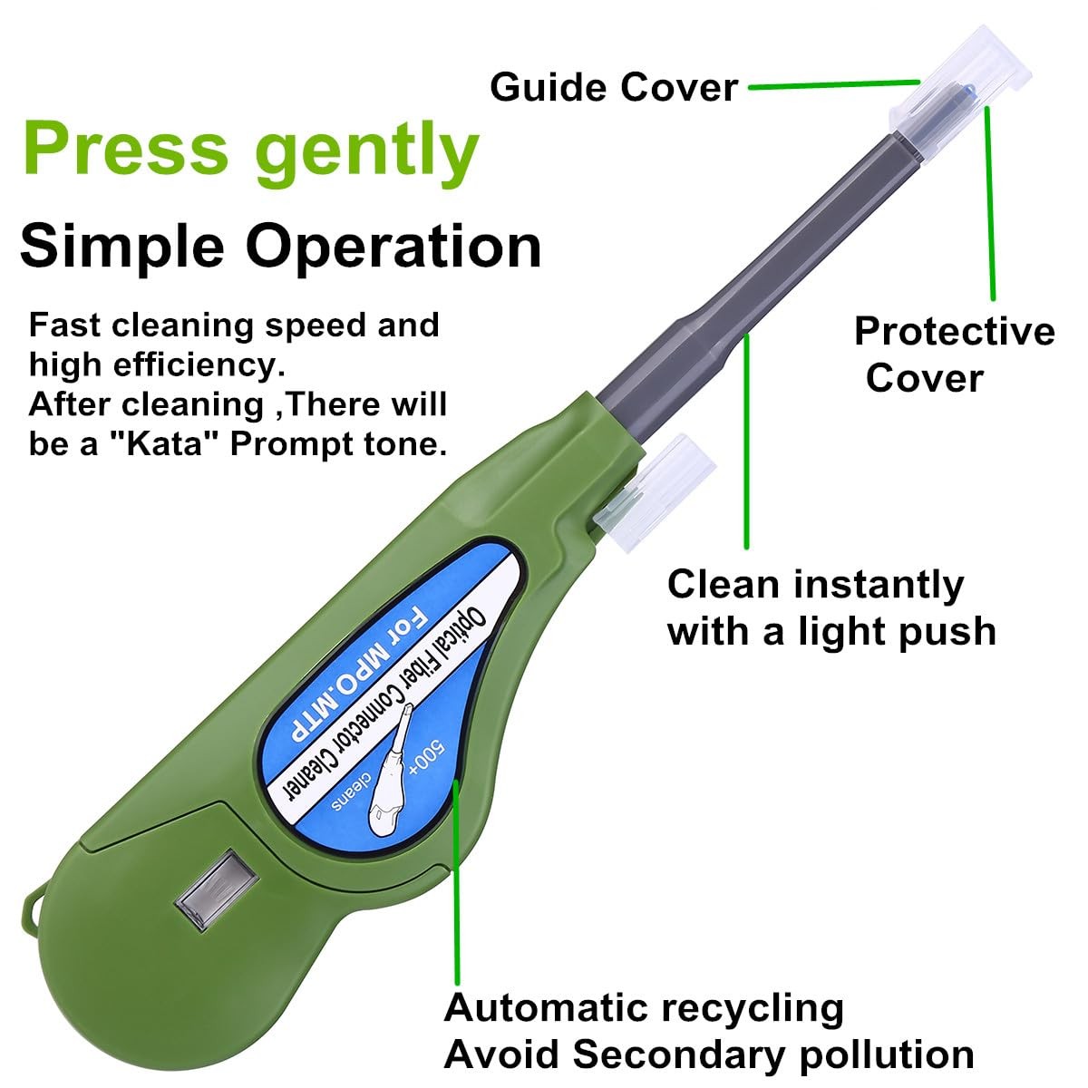 NewMainOne Fiber Optic Cleaner for MPO/MTP Connector, Optical Connector Clean…