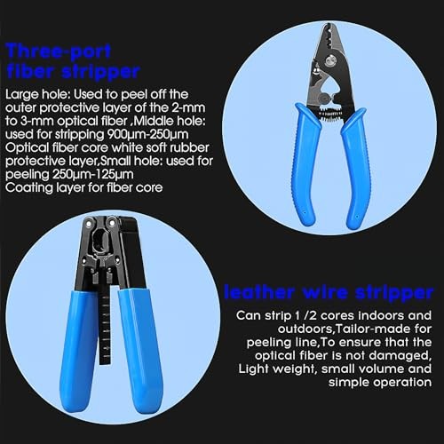 Fiber Optic Termination Tool Kit FTTH Cable Cold Welding Tool Set with X5 Grey