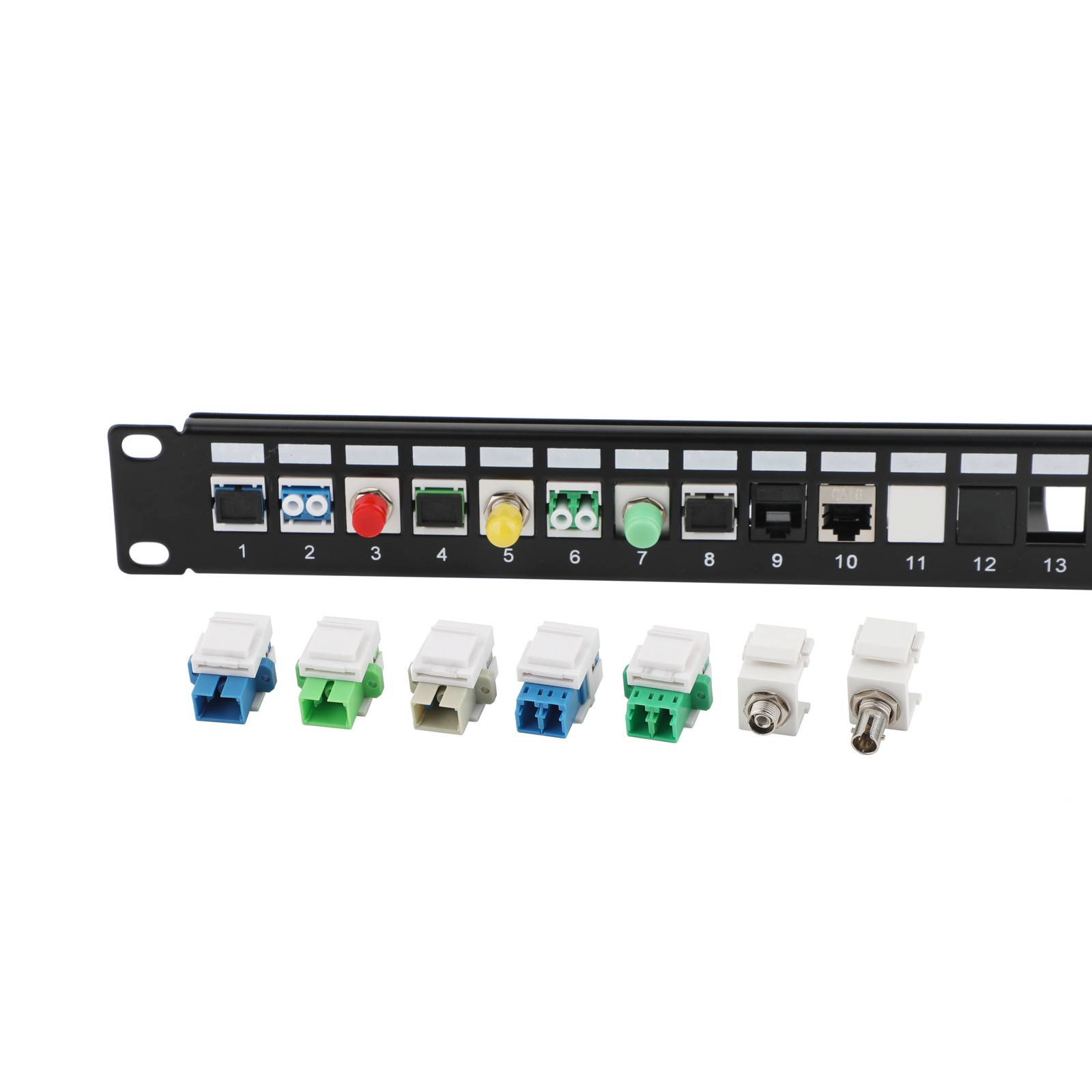 2/5/10Pcs Keystone Jack Fiber Optical Insert Coupler Single-mode/Multimode