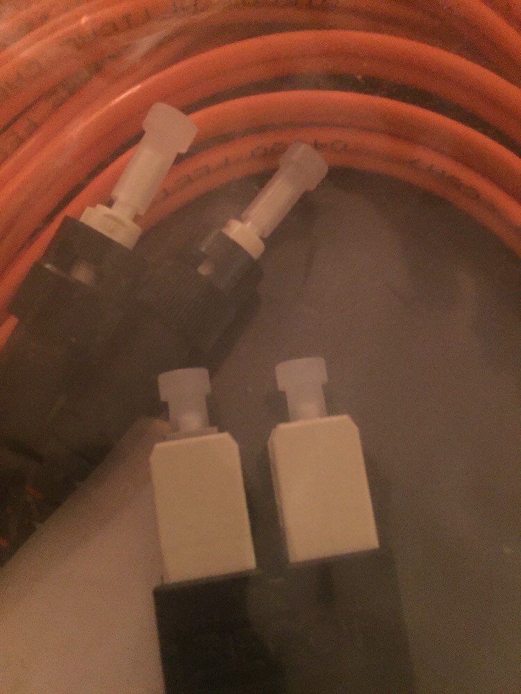 Lot Of 5 Fiber Dup Zip ST/SC 62.5/125 Fiber Patch Cable 20 Feet