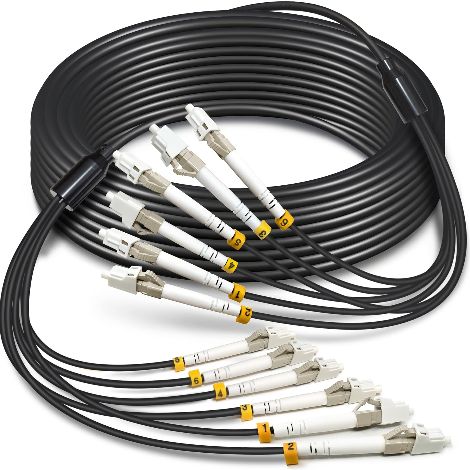 Yutianhome 15 Meters 6 Core Om3 Multimode Industrial Tpu Lc Lc Outdoor Armored