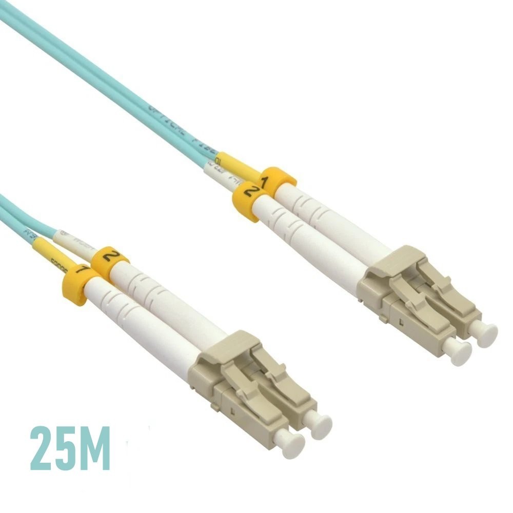 25m 30m 50m LC/UPC to LC/UPC OM4 Fiber Optic MultiMode Duplex 50/125 Lot Cable