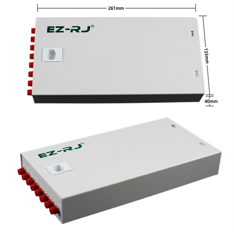 8-port FC fiber optic terminal box thickened 1.0MM full flange + pigtail box