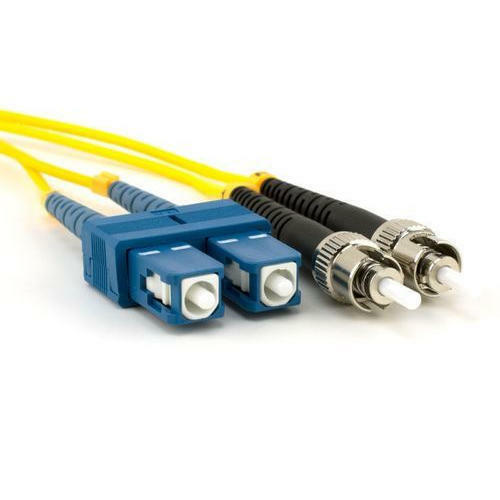 1m SC-ST Duplex 9/125 OS2 Singlemode Fiber Optic Patch Cable OFNR Yellow 3FT