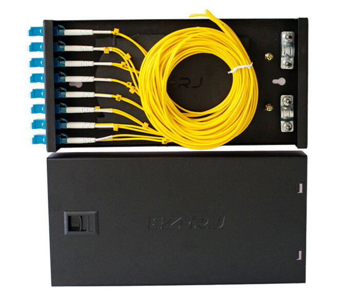 8-port LC fiber optic terminal box thickened 1.0MM including flange + pigtail