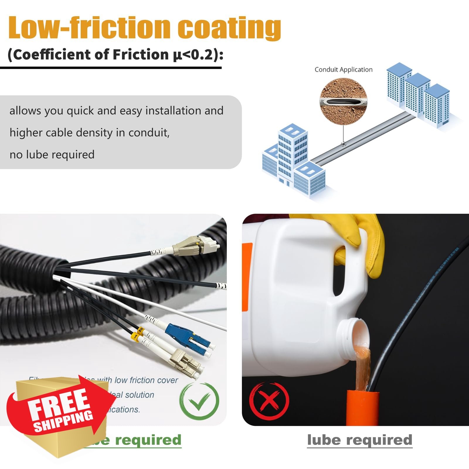 YUTIANHOME 5m LC to LC OM3 Armored Fiber Optic Cable 10/40Gb