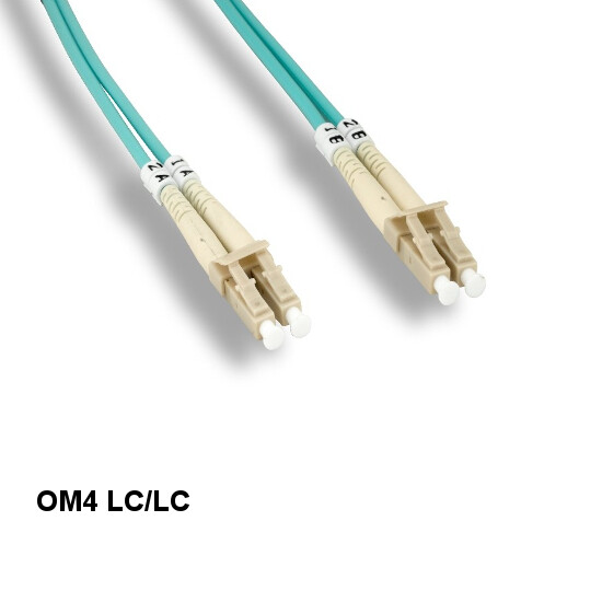 7M OM4 50/125 Aqua Fiber Optic Cable Multi-Mode Duplex LC/LC 10G 2.0mm Network