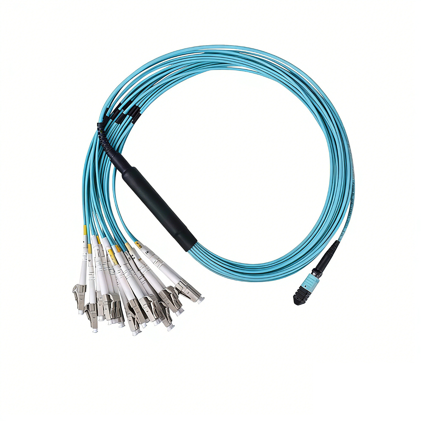 1M MPO/MTP Female to 24xLC Type A OM3 40Gb Breakout Fiber Optic Patch Cord Cable