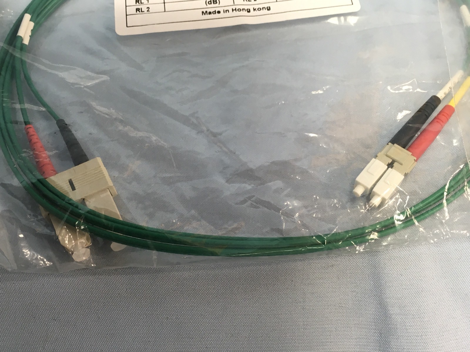 9 NEW Black Box FOCMR62-002M-SCLC-GN Duplex FOP Cable 6.5-ft SC-LC Green