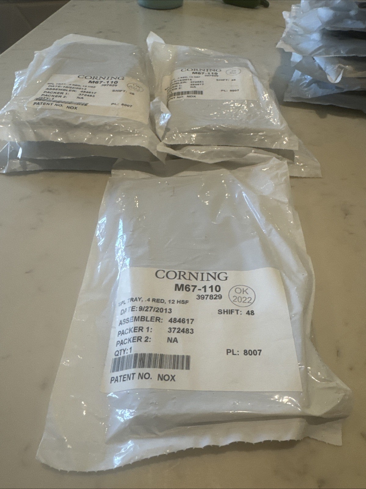 Corning M67-110 Splice Tray 6 Mass Fusion or 12 Heat-shrink Fusion Splices