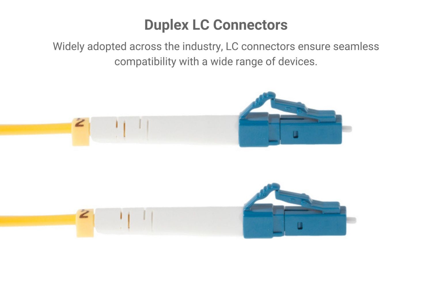 LC-LC Singlemode Duplex Fiber Patch Cable, 100M – Lifetime Warranty