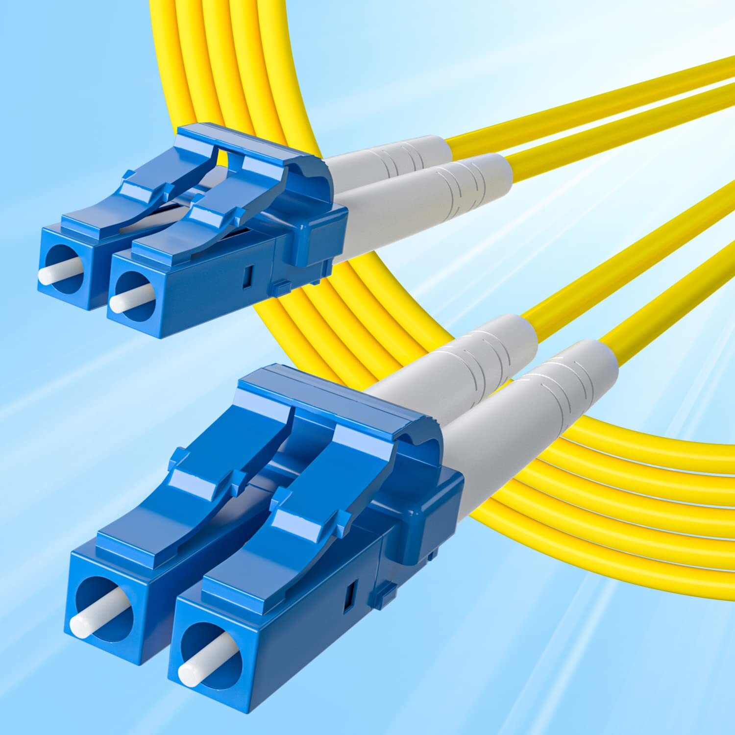 OM3 OM4 OM5 OS2 LC to LC Fiber Optic Patch Cable, Duplex LC MMF SMF Cable 1-40m