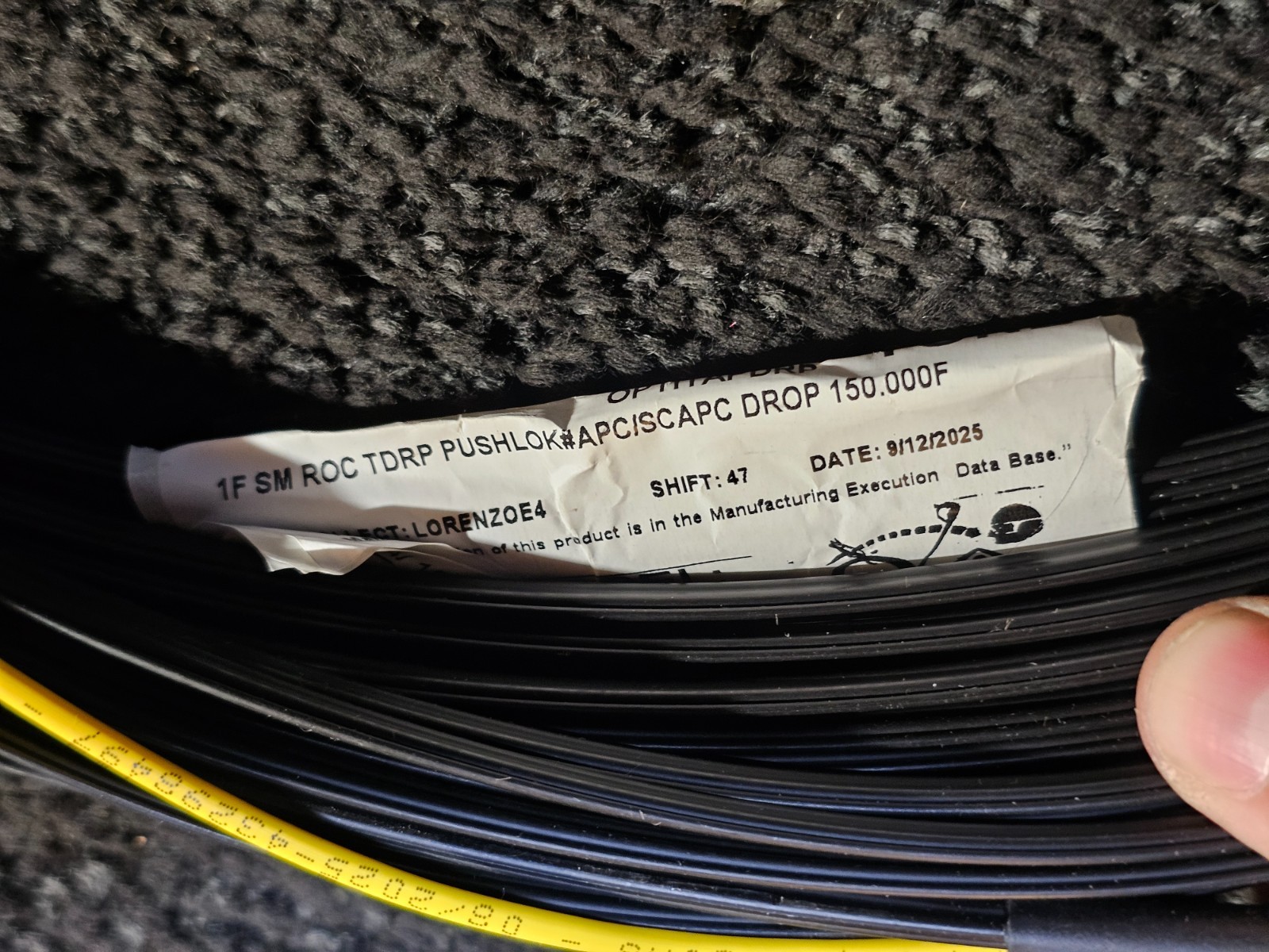 Corning D34401EB1R3150F 150-FEET FLAT FIBER OPTIC DROP CABLE, BLACK