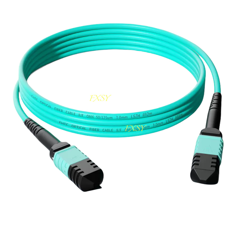 1-20M MPO to MPO OM4 Fiber Optic Patch Cord 8|12F Type B Female-Female MTP lot