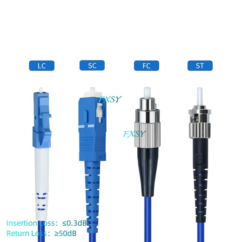 2Pcs 1m 2m 3m 5m 10m 15m LC to LC SC FC ST UPC SM Armored Fiber Optic Patch Cord