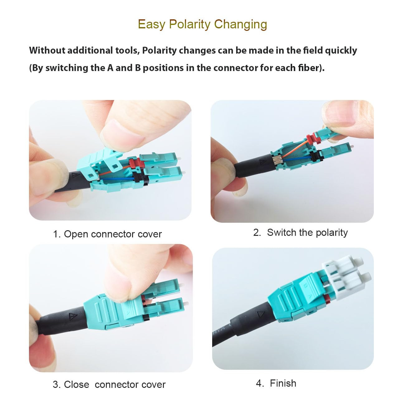 Outdoor Armored OM3 LC to LC Fiber Patch Cable, 250M, 40Gb/10Gb, Duplex