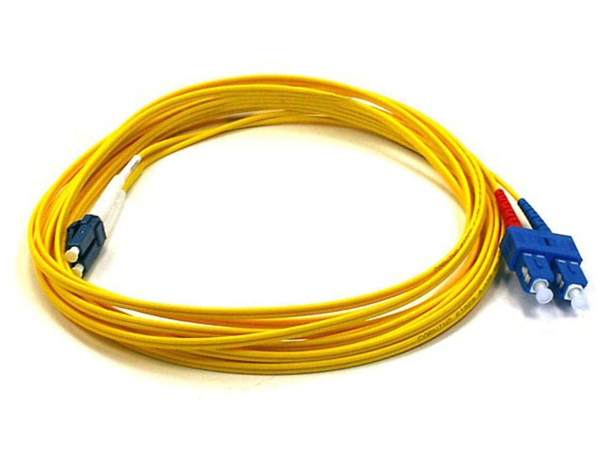 Optic Cable – 5 Meter – Yellow | LC to SC, 9/125 Type, Single Mode, Duplex 4898