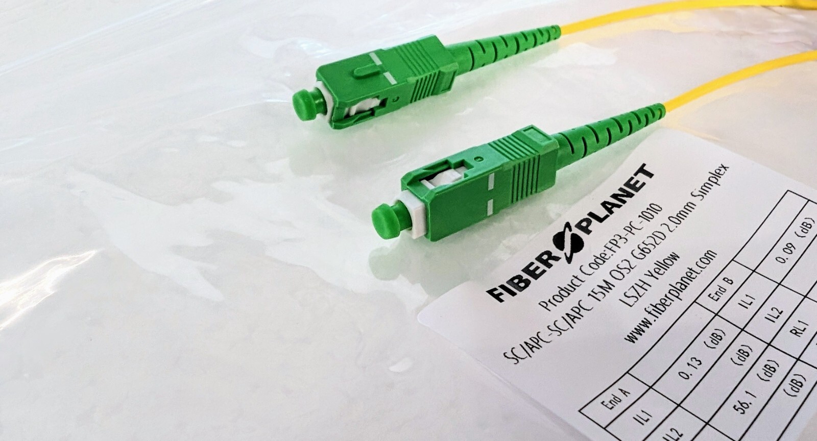 (10 Pack) SC to SC APC Simplex OS2 Single-Mode Fiber Optic Patch Cable – Jumper