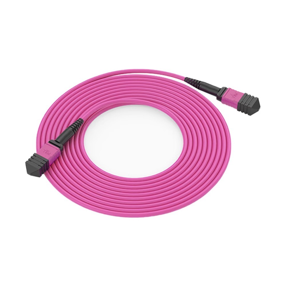 Fiber Optic Patch Cord MPO Male to MPO Female Type B OM4 8 / 12 Core Jumper lot