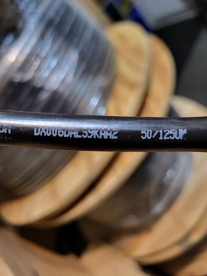 OPTICAL CABLE CORPORATION P/N:DX006DALS9KAA2 OPTICAL FIBER CABLE 1000FT SPOOL