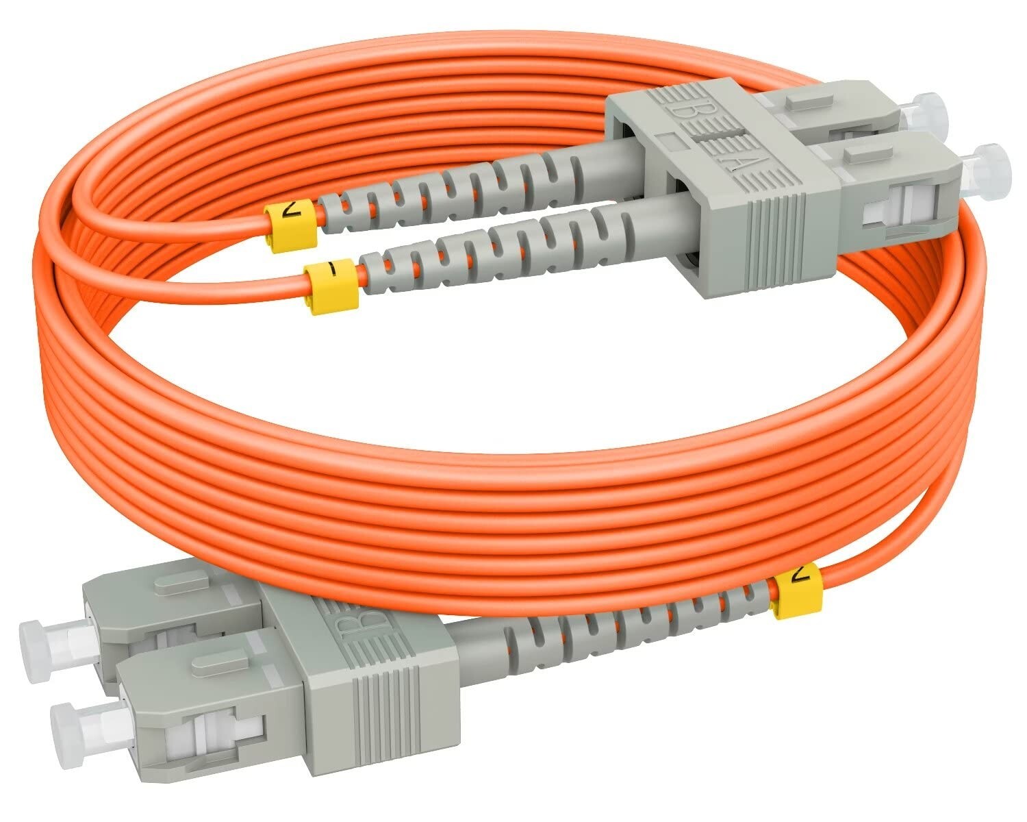 RamboCables 20m 66ft SC SC OM2 Fiber Patch Cables MMF Multi 50/125μm 1G/10G LSZH