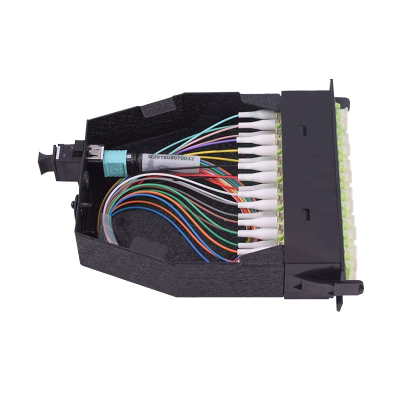 MTP-24 to 12x LC UPC Duplex Type A 24 Fibers OM5 Multimode MTP/MPO Cassette