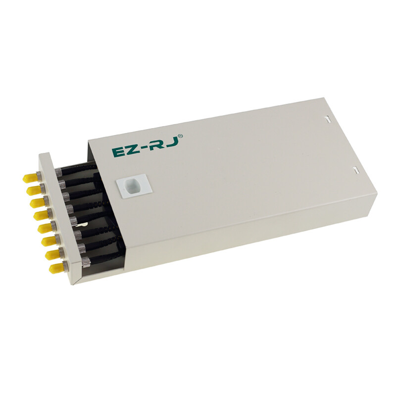 8-port ST fiber optic terminal box thickened 1.0MM full flange + pigtail box