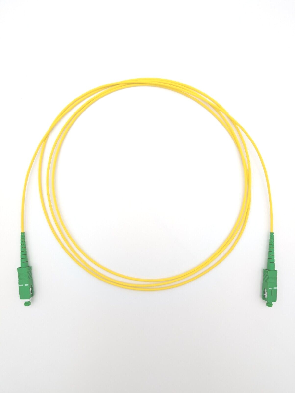 1-15m SC APC to SC APC Simplex OS2 Single-Mode Fiber Optic Patch Cable – Jumper