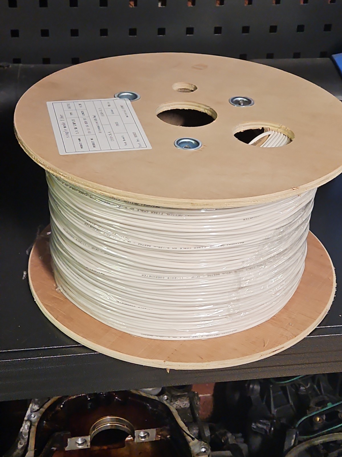 single mode fiber optic cable spool 3.0 612m White