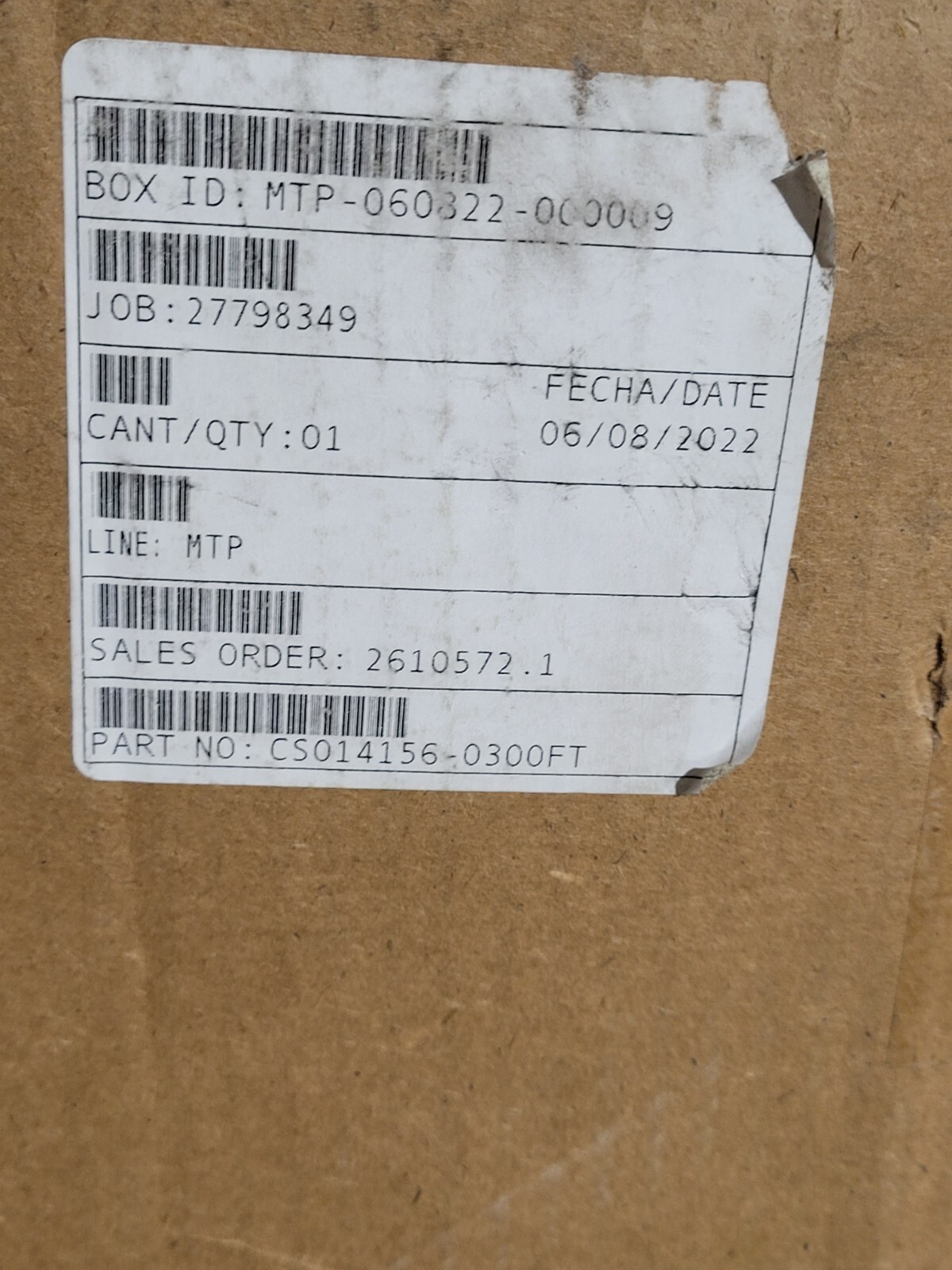 AFL 300′ Fiber Optic Cable CS014156 ATF, LM, 012