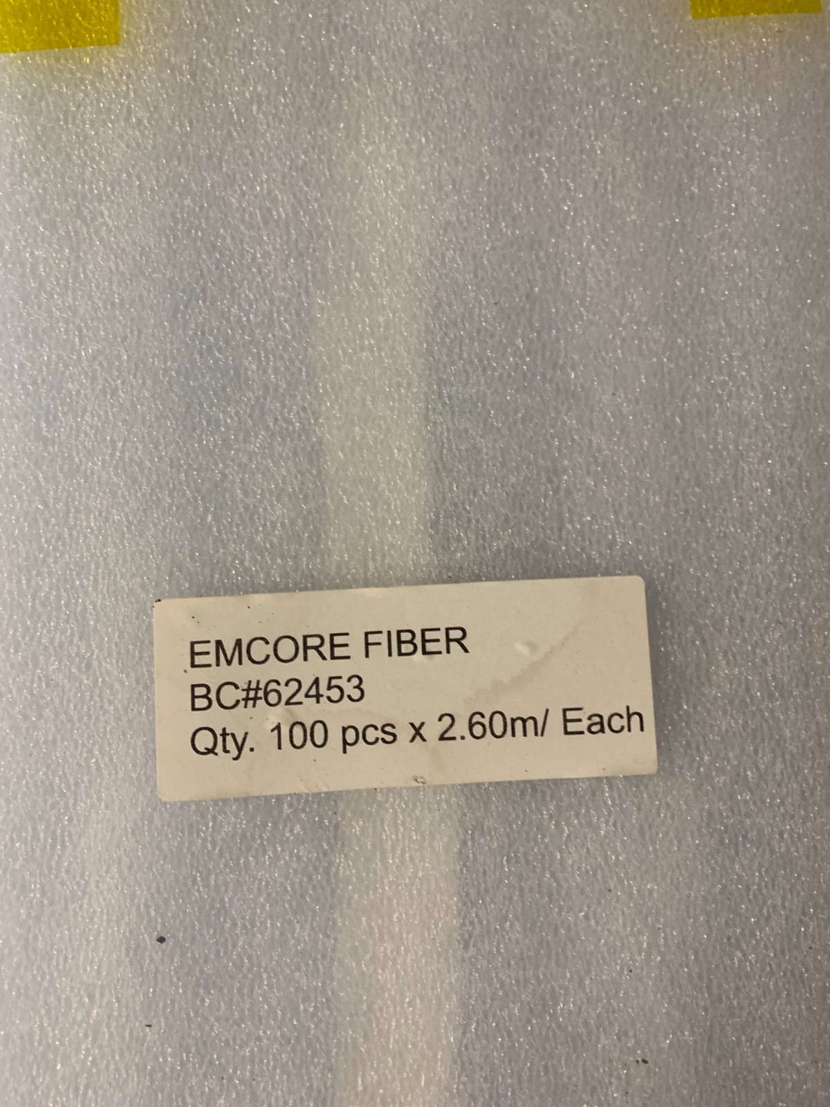 EMCORE Optical Fiber BC#62453 – Bulk Lot 2.6m Lengths – Quantity Unknown – No Co