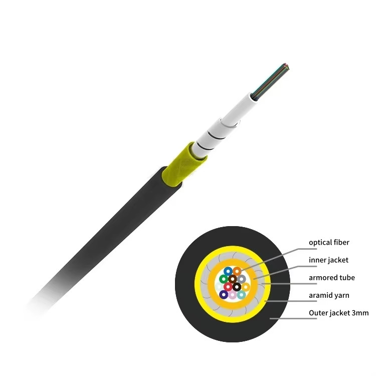 30~100M Aarmord Fiber Jumper OM3 MPO Female-MPO Female 8 12 cores Mutimode Cable