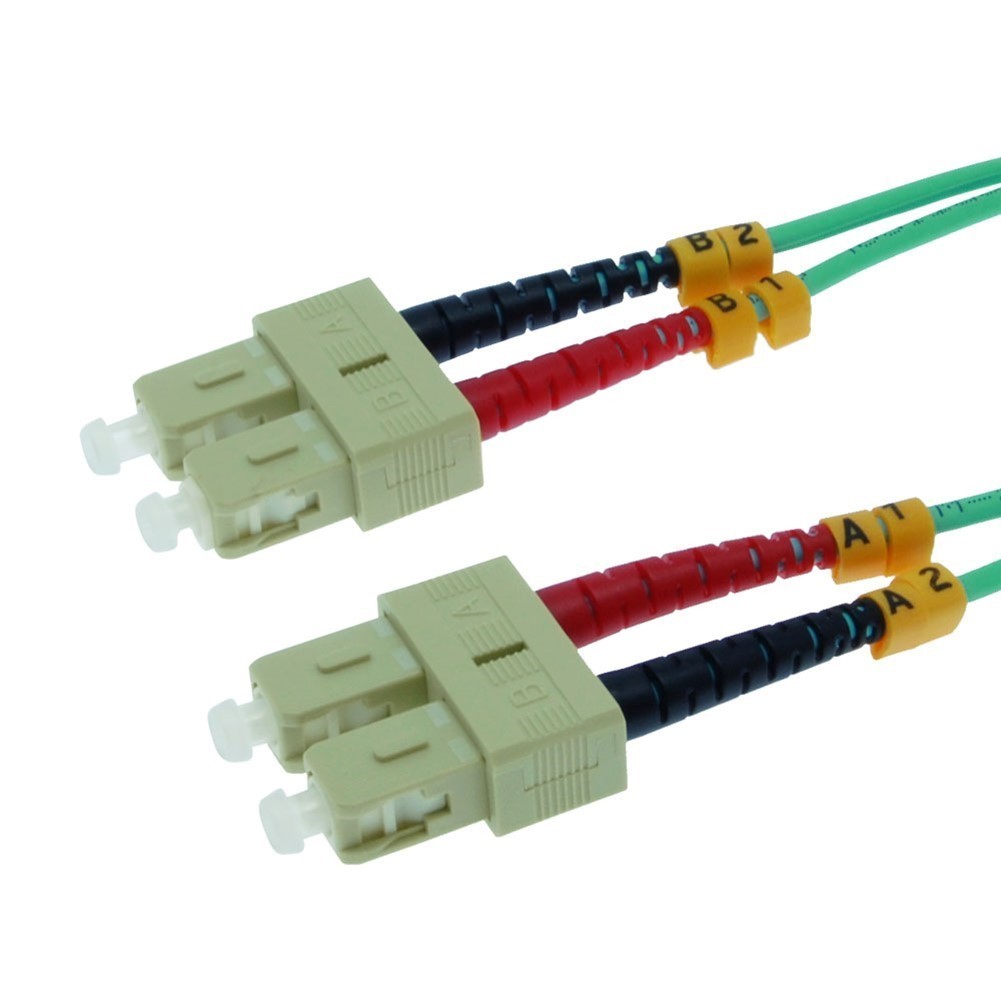 2M 6FT SC to SC 10Gbps OM3 Duplex 50/125 Fiber Optic Optical Cable Cord Jumper