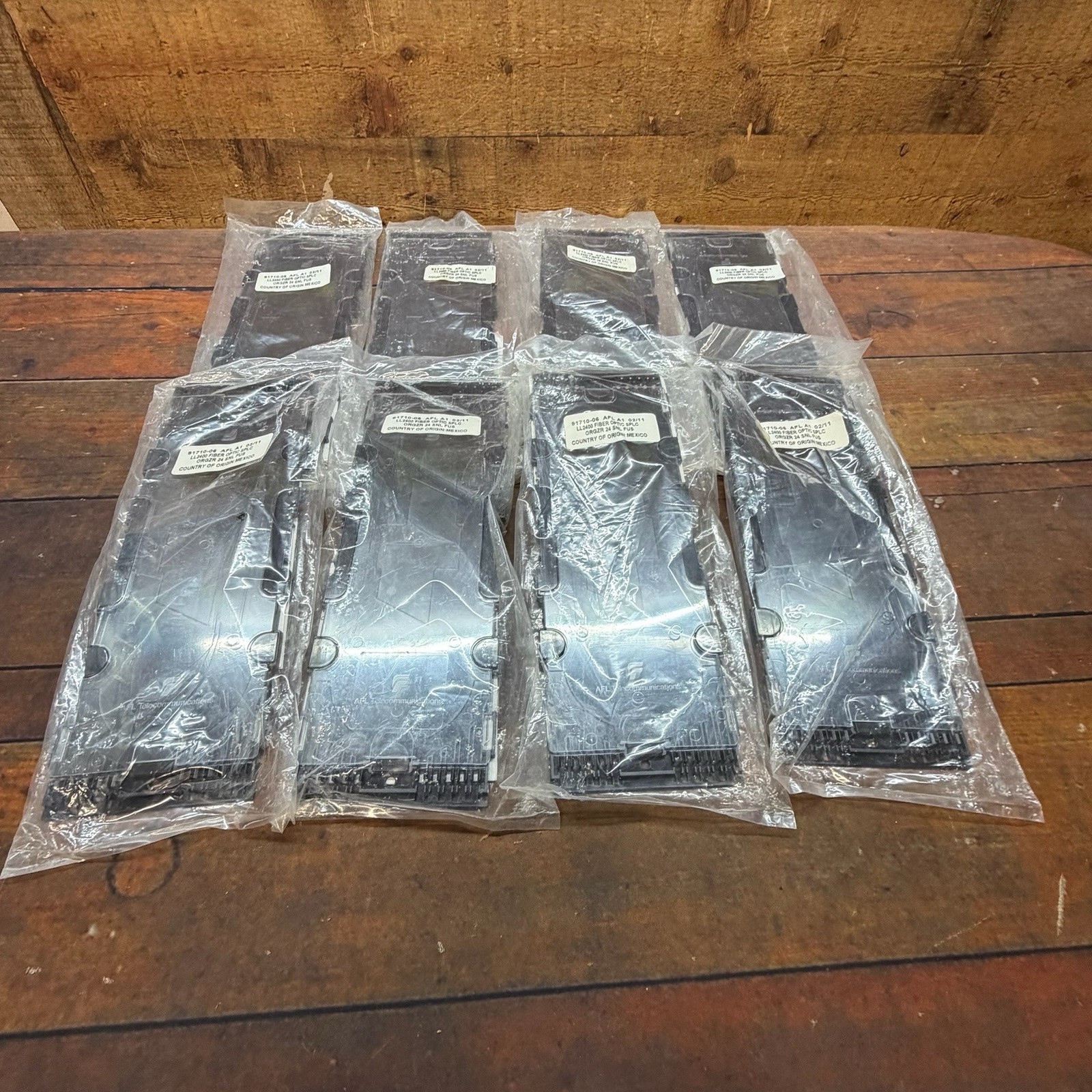 Lot of 8 AFL LL-2400 91710-06 Fiber Optic Splice Trays 24 Single Fusion NOS