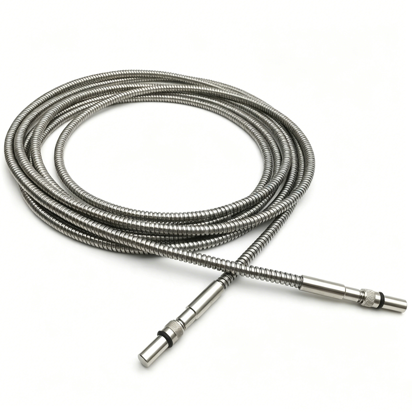 Armored Fiber Patch Cable SMA905 Round-SMA 1000um 1M Metal Ferrule UV-VIS 0.22NA